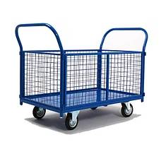 Платформенные тележки с сетчатыми бортами серии ТПБ-С