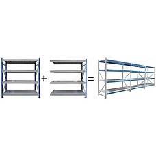 Металлические стеллажи СГР (среднегрузовой) с общей нагрузкой до 2000 кг 