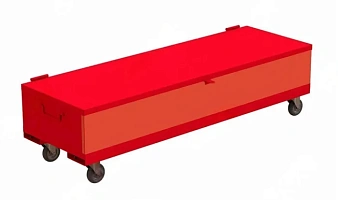 Ящик для ветоши ДВ-1550 на колесах (250x1550x500)