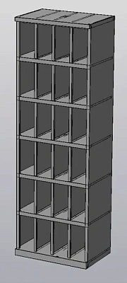 Шкаф для противогазов, СИЗ - 24 ячеек