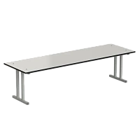 Полка 2-го уровня для стола островного 1500х450х390 мм