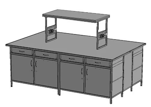 СТОЛ ЛАБОРАТОРНЫЙ, ОСТРОВНОЙ СЛ-12 П, 2400х1200х1500 (900Н)