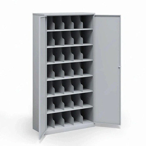 Металлический шкаф для 35 противогазов ХПГ-35, с дверьми (1730х870х380)