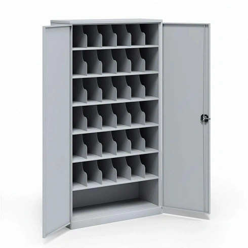 Металлический шкаф для 36 противогазов ХПГ-36, с дверьми (1730x920x380)