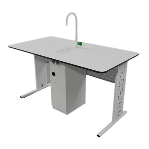 Стол лабораторный двухместный с раковиной, столешница постформинг 25мм. 1400х600х760 (h)