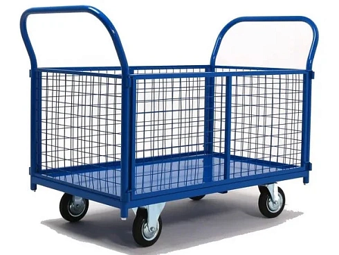 Тележка платформенная с сетчатыми бортами ТПБ-С 900х600