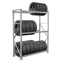 Металлический стеллаж СГР, для шин 1500х500х2000Н, 3 полки