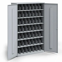 Металлический шкаф для 56 противогазов ХПГ-56, с дверьми (1900х1254х500)