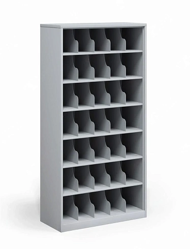 Металлический шкаф для противогазов ХПГ-35, без дверей (1730х870х380)