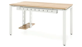 Стол офисный SM П-3 (R55), 1400х700х750 мм с подвесом и кабель-каналом